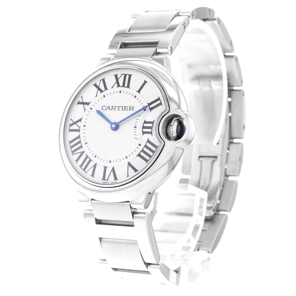 Cartier Ballon Bleu De Cartier Silver Dial Silver Steel Strap Watch for Women - W69011Z4 Buy Now By Cartier