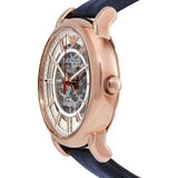 Emporio Armani Meccanico Silver Dial Blue Leather Strap Watch For Men - AR60009 Buy Now By Emporio Armani