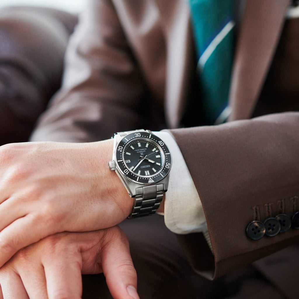 Seiko Prospex 1965 Modern Re Interpretation Automatic Black Dial Silver Steel Strap Watch For Men - SPB143J1 Buy Now By Seiko