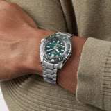 Seiko Prospex GMT Divers Automatic Marine Green Dial Silver Steel Strap Watch For Men - SPB381J1 Buy Now By Seiko