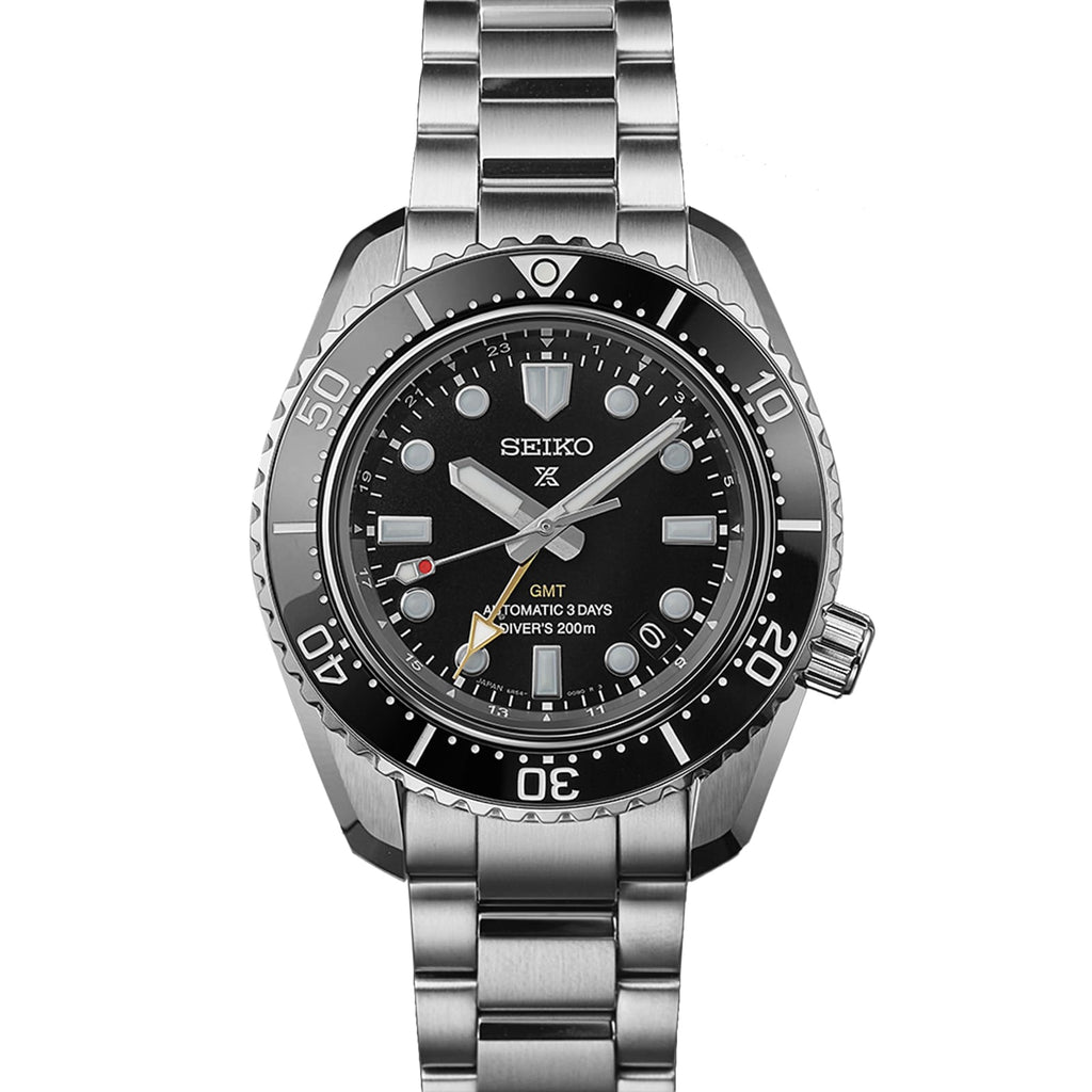 Seiko Prosprex Dark Depths GMT Automatic Black Dial Silver Steel Strap Watch For Men - SPB383J1 Buy Now By Seiko