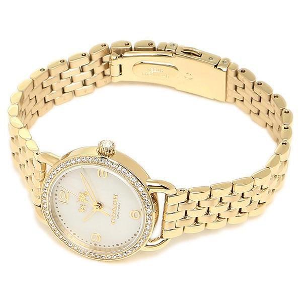Coach Delancey Mother of Pearl Dial Gold Steel Strap Watch for Women - 14502478 Buy Now By Coach