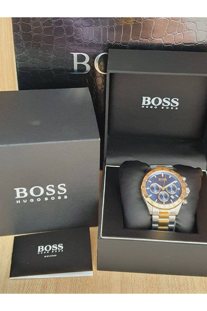 Hugo Boss Hero Blue Dial Two Tone Steel Strap Watch for Men - 1513767 Buy Now By Hugo Boss