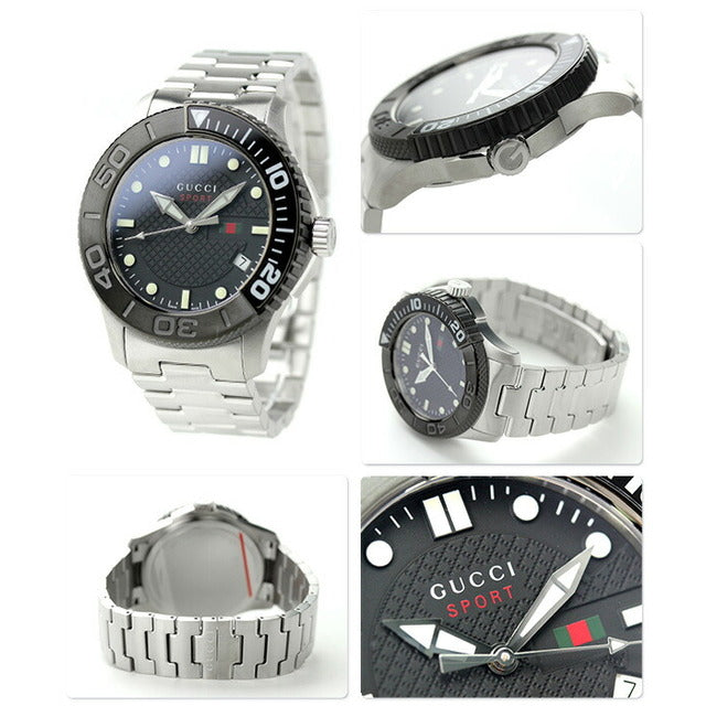 Gucci G Timeless Black Dial Silver Steel Strap Watch For Men - YA126249 Buy Now By Gucci