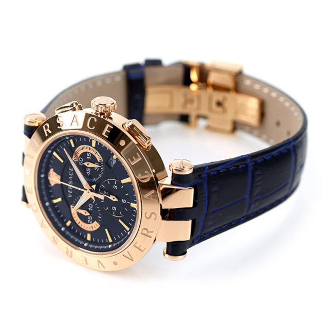 Versace Race GMT Blue Dial Blue Leather Strap Watch For Men - 29G70D282 Buy Now By Versace