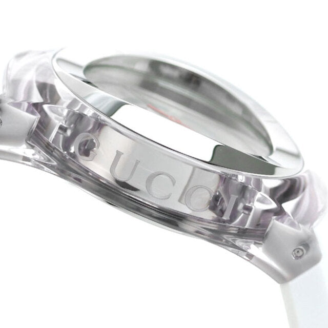 Gucci Sync Quartz White Dial White Rubber Strap Unisex Watch - YA137302 Buy Now By Gucci