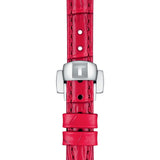 Tissot Bellissima Small Lady Diamonds Mother of Pearl Dial Red Leather Strap Watch For Women - T126.010.66.113.00 Buy Now By Tissot