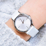 Calvin Klein Skirt White Dial White Leather Strap Watch for Women - K2U231K6 Buy Now By Calvin Klein
