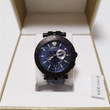Versace V Race Chronograph Quartz Blue Dial Blue Leather Strap Watch For Men - VEBV00419 Buy Now By Versace