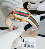 Gucci G Timeless Quartz Pink Dial Three Tone Leather Strap Watch For Women - YA1264118 Buy Now By Gucci