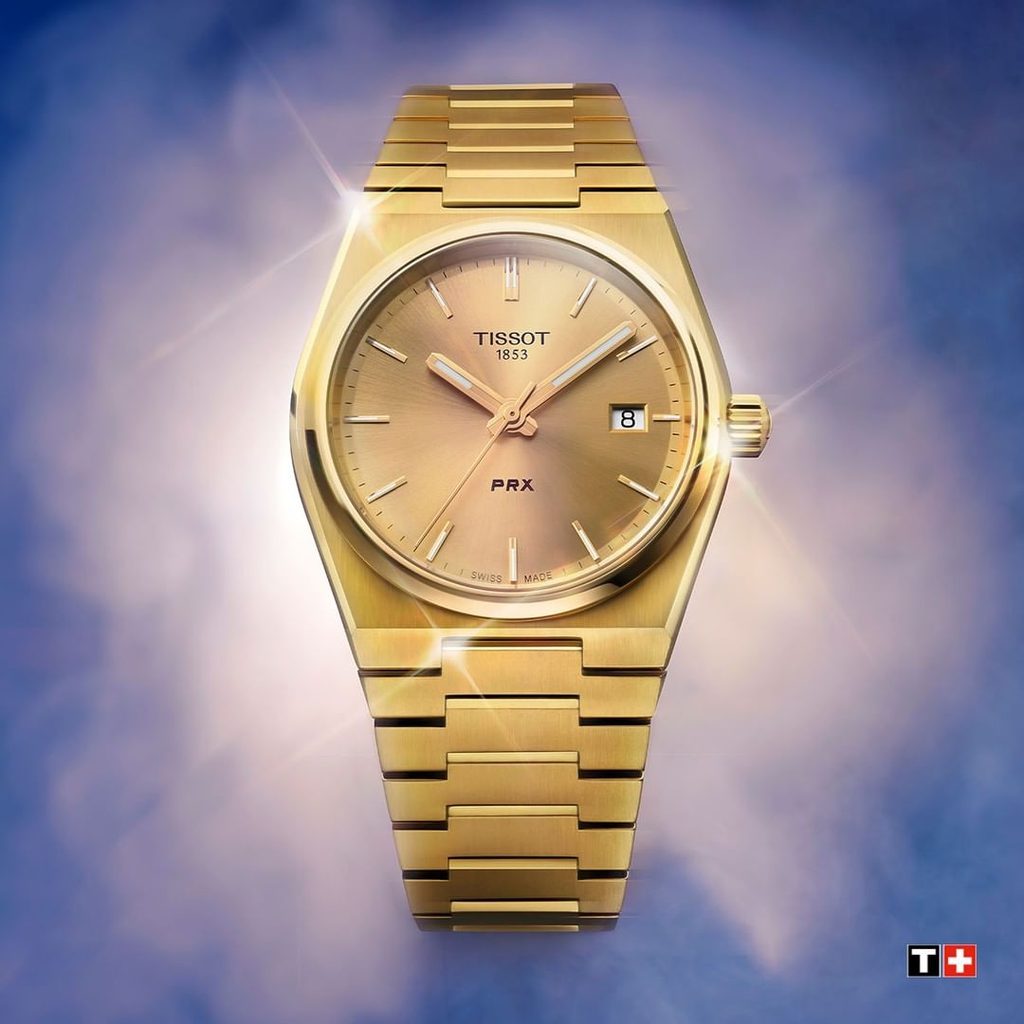 Tissot PRX Gold Dial Gold Steel Strap Watch for Men - T137.210.33.021.00 Buy Now By Tissot
