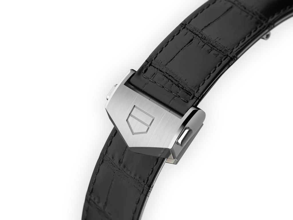 Tag Heuer Carrera Chronograph Black Dial Black Leather Strap Watch for Men - CBN2A5A.FC6481 Buy Now By Tag Heuer