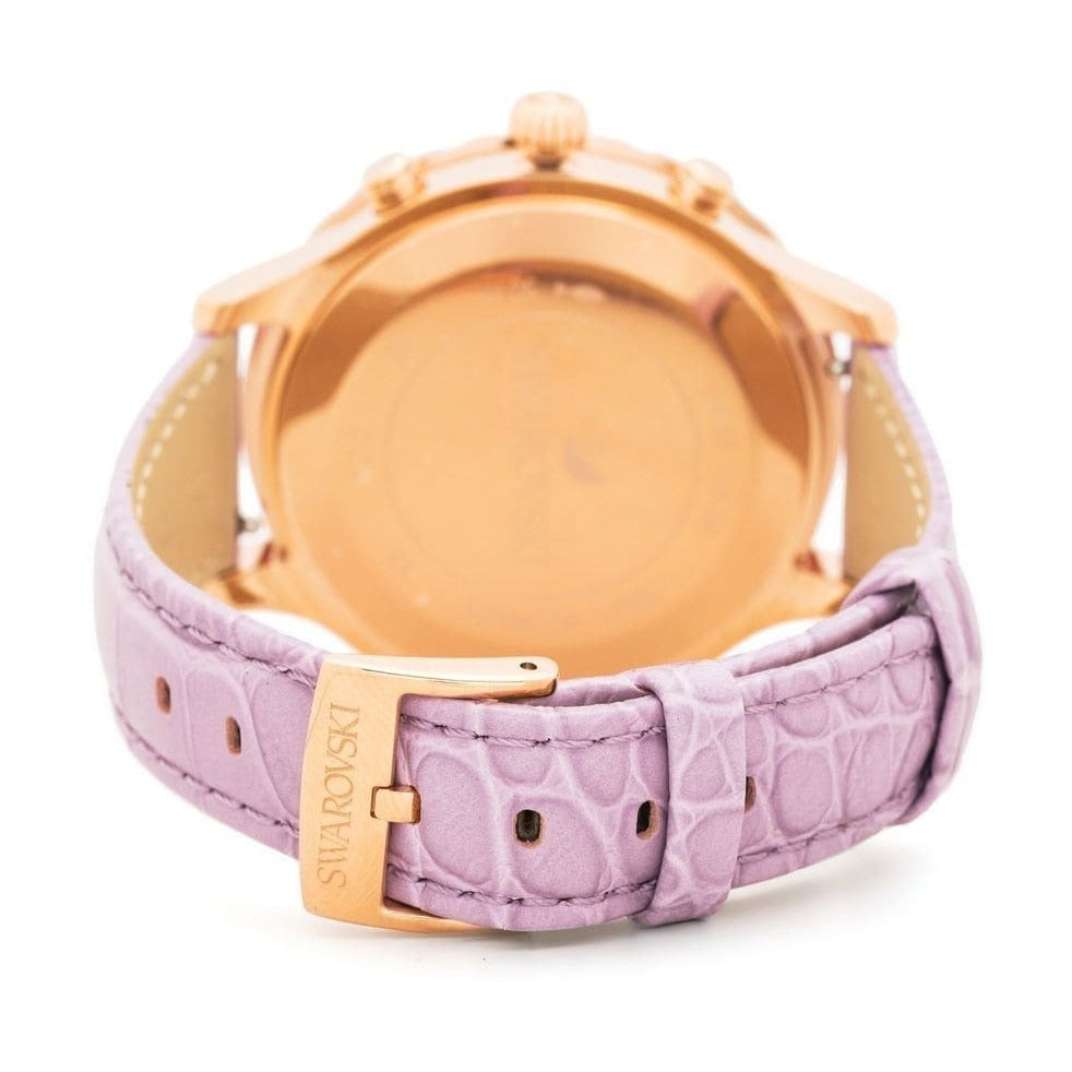 Swarovski Octea Lux Chrono Purple Dial Purple Leather Strap Watch for Women - 5632263 Buy Now By Swarovski