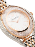 Swarovski Crystalline Aura White Dial Two Tone Mesh Strap Watch for Women - 5644075 Buy Now By Swarovski