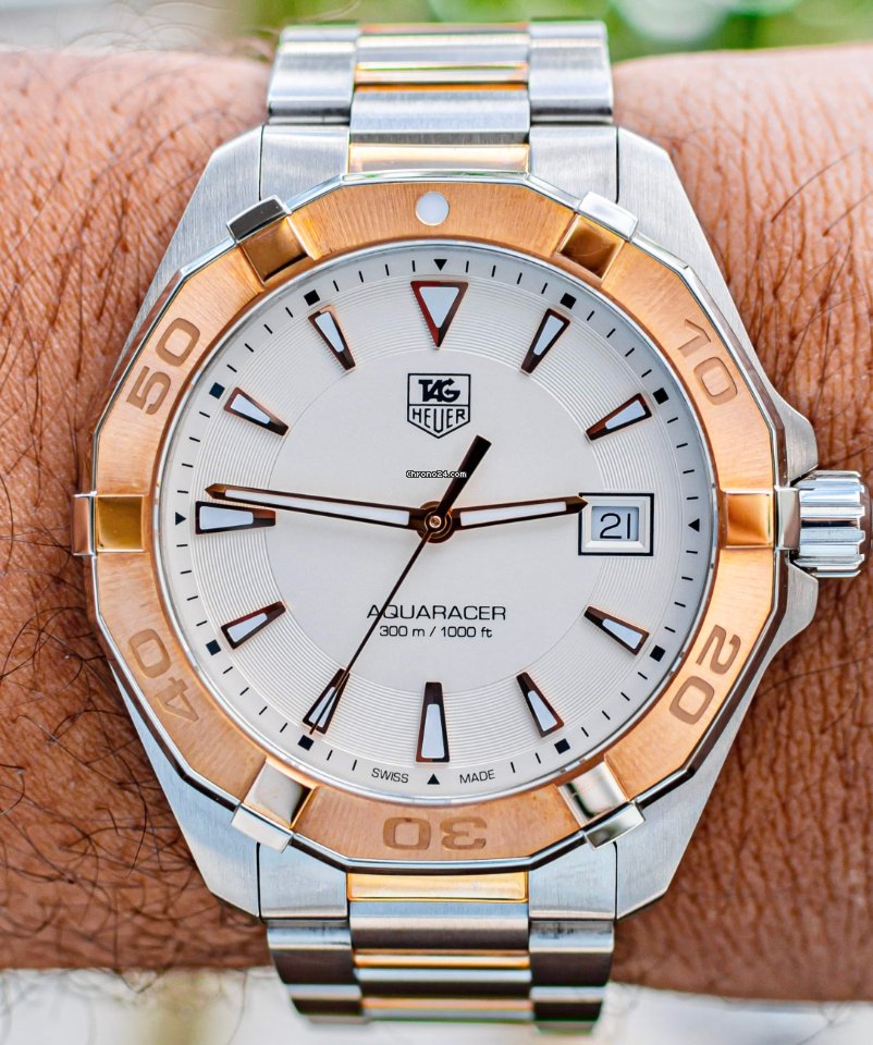 Tag Heuer Aquaracer Quartz White Dial Silver Strap Watch for Men - WAY1150.BD0911 Buy Now By Tag Heuer