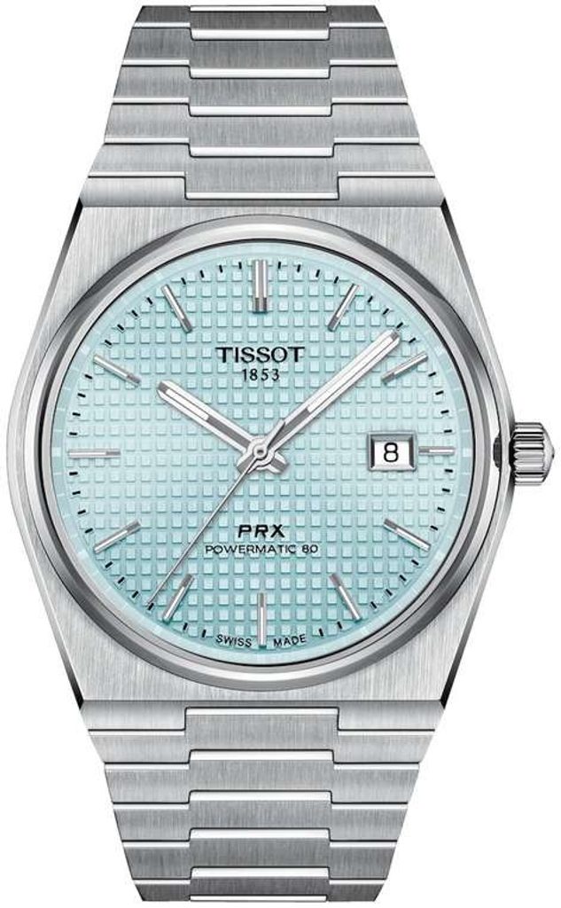 Tissot PRX Powermatic 80 Ice Blue Tiffany Dial Silver Steel Strap Watch for Men - T137.407.11.351.00 Buy Now By Tissot