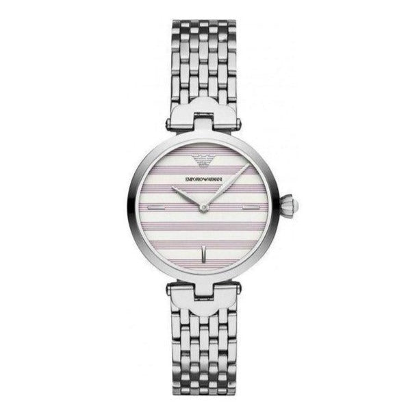 Emporio Armani Arianna Analog White Dial Silver Steel Strap Watch For Women - AR11195 Buy Now By Emporio Armani