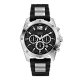 Guess Intrepid Chronograph Black Dial Two Tone Steel Strap Watch for Men - W0167G1 Buy Now By Guess