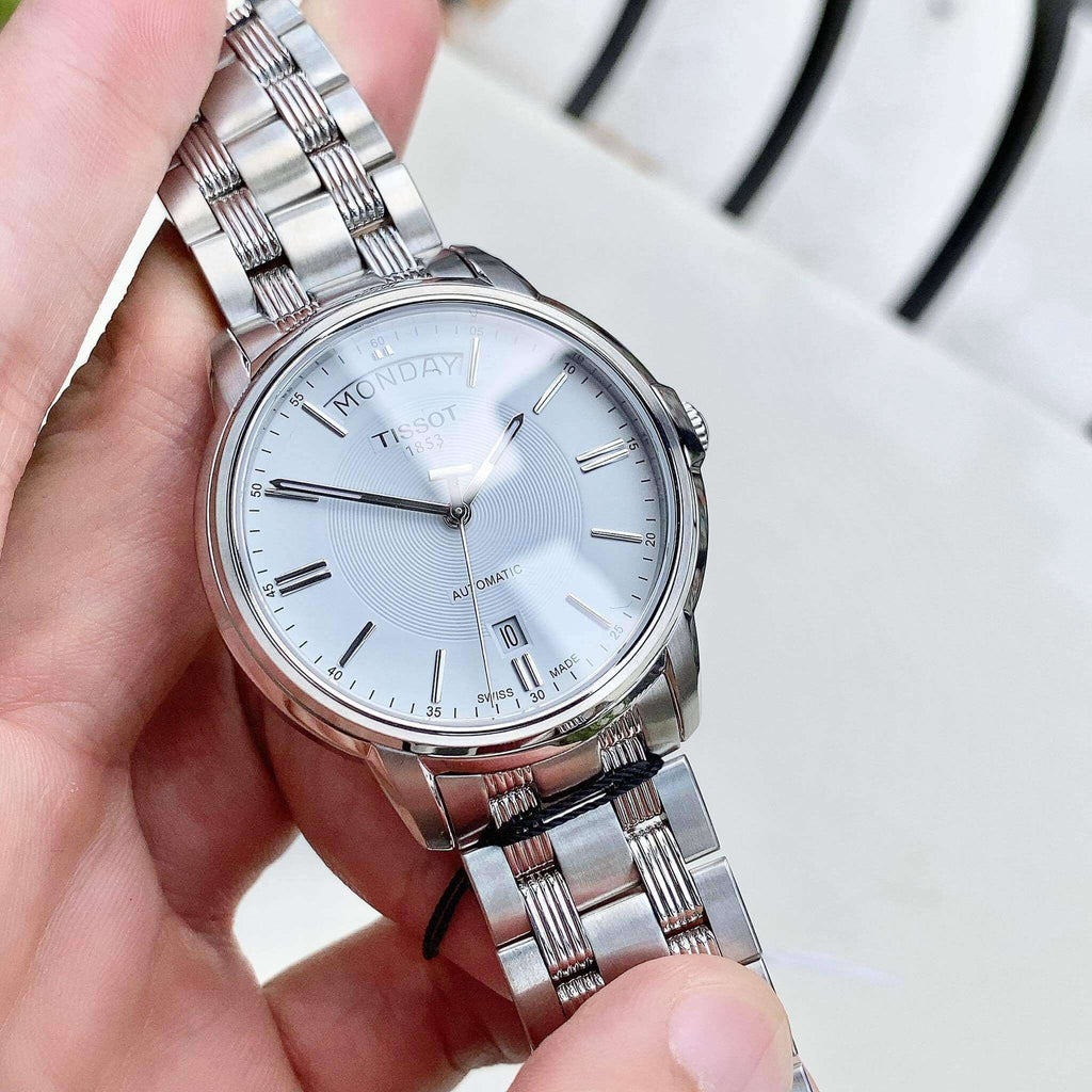 Tissot T Classic Automatic III Day Date White Dial Silver Steel Strap Watch for Men - T065.930.11.031.00 Buy Now By Tissot