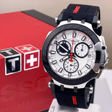 Tissot T Race Chronograph White Dial Black Silicone Strap Watch For Men - T115.417.27.011.00 Buy Now By Tissot
