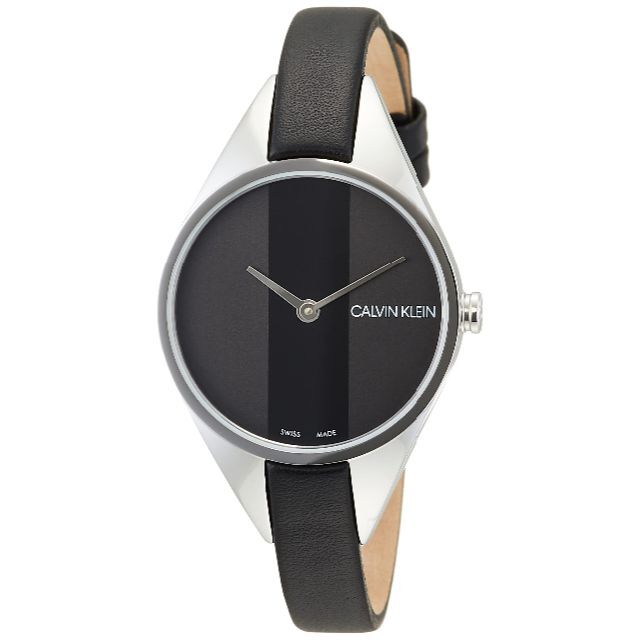 Calvin Klein Rebel Black Grey Dial Black Leather Strap Watch for Women - K8P231C1 Buy Now By Calvin Klein