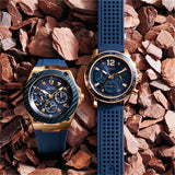 Guess Fleet Blue Dial Blue Rubber Strap Watch for Men - W0971G3 Buy Now By Guess