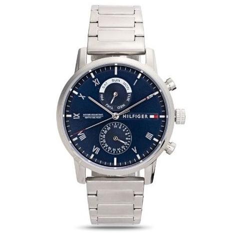 Tommy Hilfiger Kane Blue Dial Silver Steel Strap Watch for Men - 1710401 Buy Now By Tommy Hilfiger