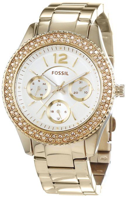 Fossil Stella Multifunction Gold Dial Gold Steel Strap Watch for Women - ES3589 Buy Now By Fossil