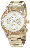 Fossil Stella Multifunction Gold Dial Gold Steel Strap Watch for Women - ES3589 Buy Now By Fossil