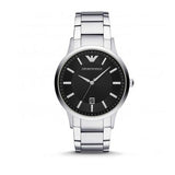 Emporio Armani Renato Quartz Black Dial Silver Steel Strap Watch For Men - AR11181 Buy Now By Emporio Armani
