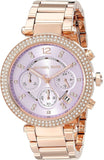 Michael Kors Parker Purple Dial Rose Gold Steel Strap Watch for Women - MK6169 Buy Now By Michael Kors