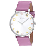 Coach Perry Mother of Pearl White Dial Pink Leather Strap Watch for Women - 14503243 Buy Now By Coach