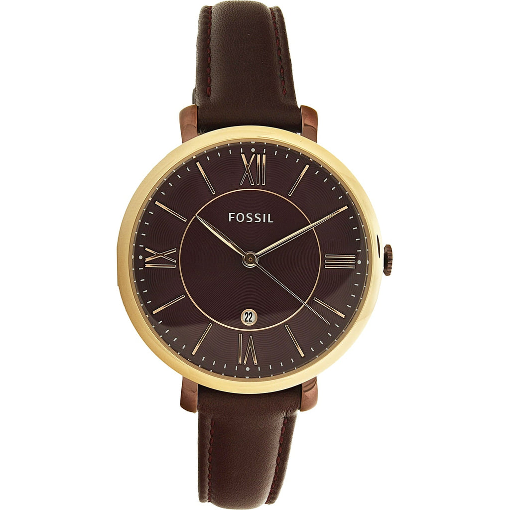 Fossil Jacqueline Burgundy Dial Burgundy Leather Strap Watch for Women - ES4099 Buy Now By Fossil