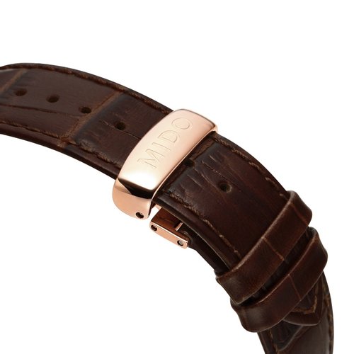 Mido Baroncelli III Automatic Blue Dial Brown Leather Strap Watch For Men - M8600.3.15.8 Buy Now By Mido
