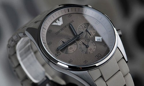 Emporio Armani Sportivo Chronograph Brown Dial Brown Steel Strap Watch For Men - AR5950 Buy Now By Emporio Armani