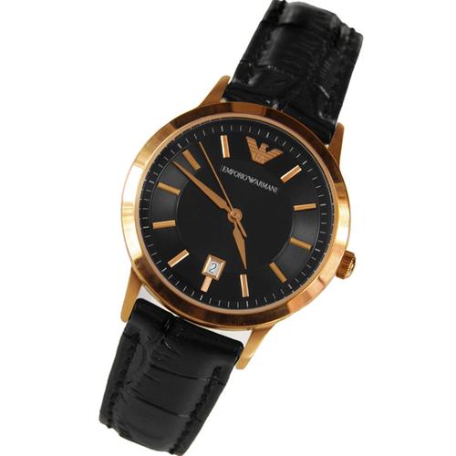 Emporio Armani Classic Black Dial Black Leather Strap Watch For Women - AR9022 Buy Now By Emporio Armani