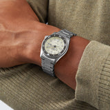 Seiko 5 Sports SKX Automatic Cream Dial Silver Steel Strap Watch For Men - SRPK31K1 Buy Now By Seiko