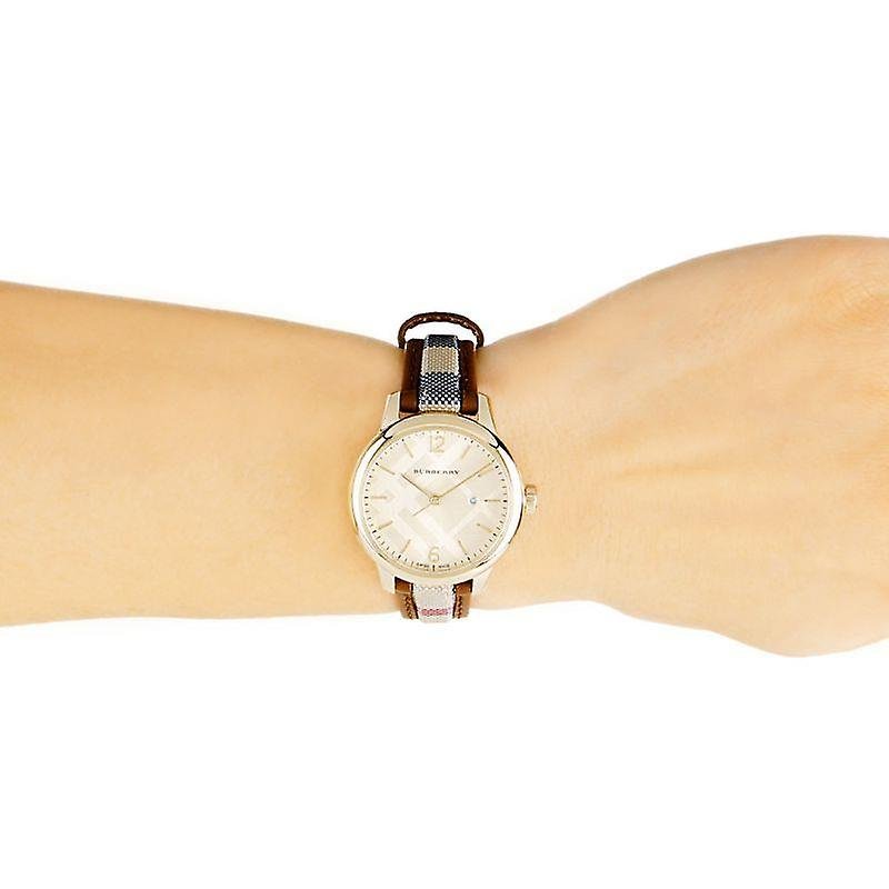 Burberry The Classic Gold Dial Brown Leather Strap Watch for Women - BU10114 Buy Now By Burberry
