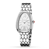 Bvlgari Serpenti Seduttori Diamonds Silver Dial Silver Steel Strap Watch for Women - SERPENTI103361 Buy Now By Bvlgari