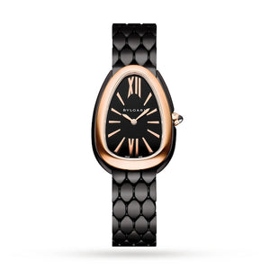 Bvlgari Serpenti Seduttori Black Dial Black Steel Strap Watch for Women - SERPENTI103704 Buy Now By Bvlgari