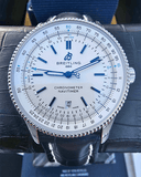 Breitling Navitimer Automatic 41mm White Dial Blue Leather Strap Watch for Men - A173263A1G1P1 Buy Now By Breitling