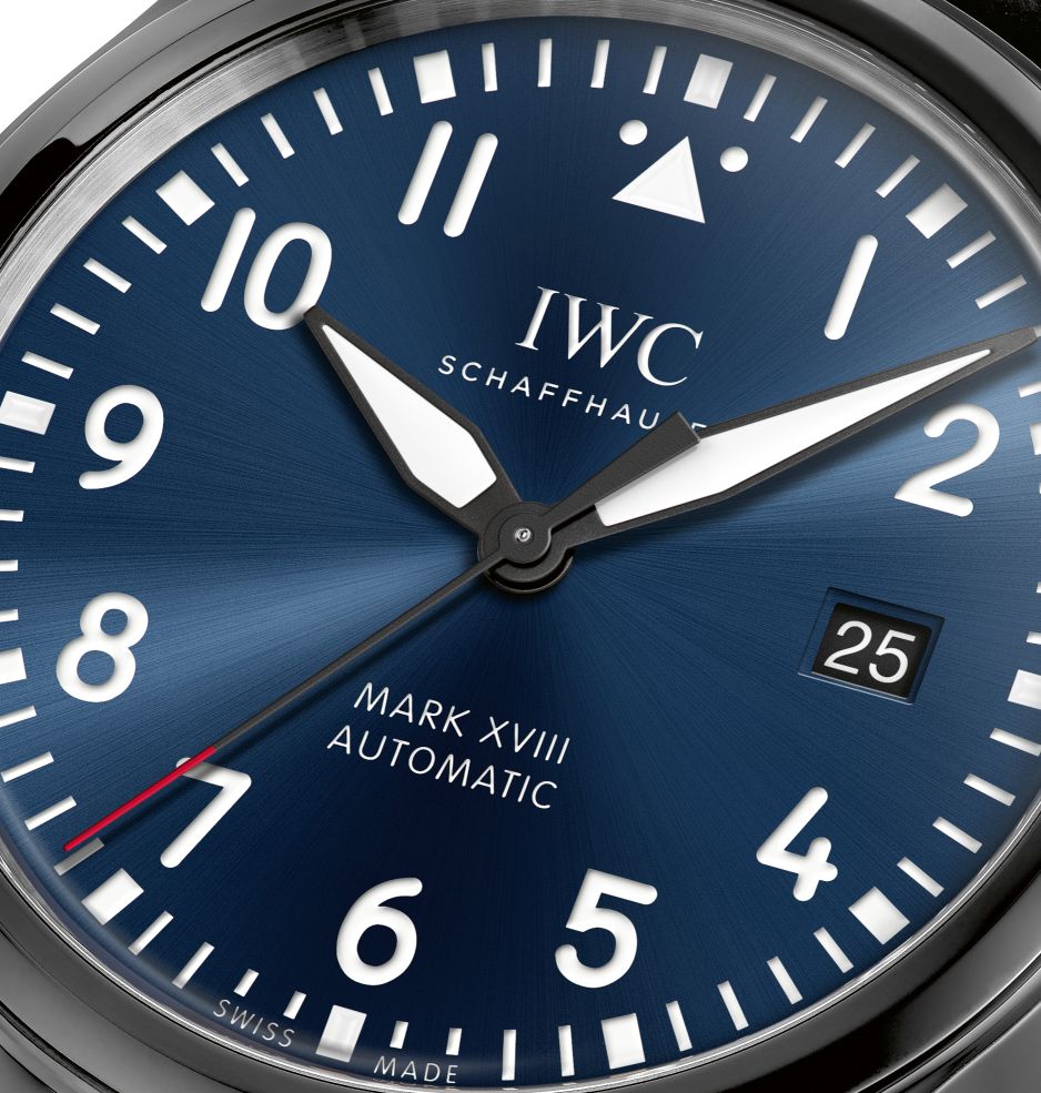 IWC Pilot’s Watch Mark XVIII Edition “Laureus Sport for Good Foundation" Blue Dial Black Nylon Strap Watch for Men - IW324703 Buy Now By IWC