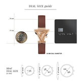 Guess Fame Quartz Rose Gold Dial Brown Leather Strap Watch For Women - GW0548L2 Buy Now By Guess