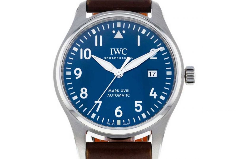 IWC Pilots Watch Mark XVII Edition Le Petit Prince Blue Dial Brown Leather Strap Watch for Men - IW326506 Buy Now By IWC