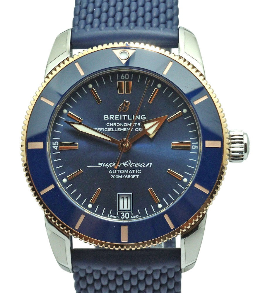 Breitling Superocean Heritage B20 Automatic 42 Blue Dial Blue Mesh Bracelet Watch for Men - UB2010161C1S1 Buy Now By Breitling