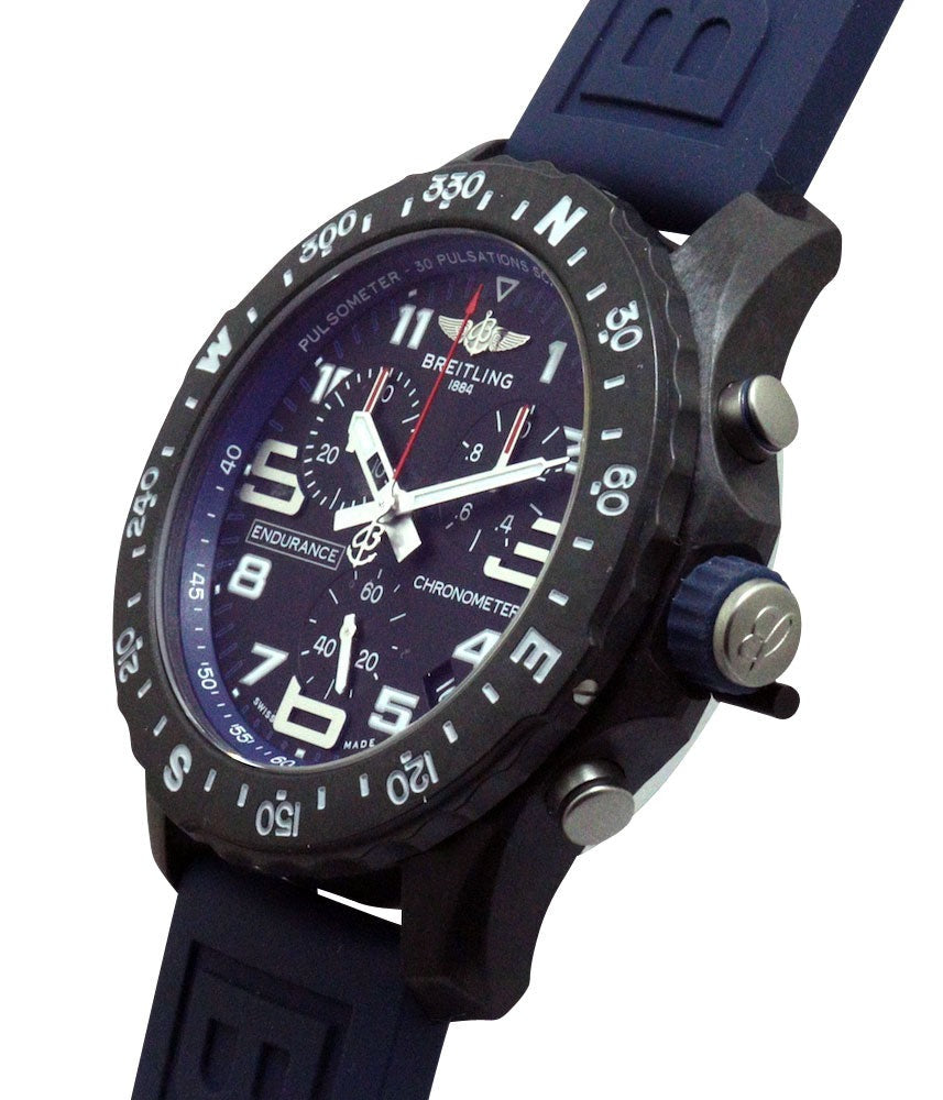 Breitling Endurance Pro Black Dial Blue Rubber Strap Watch for Men - X82310D51B1S1 Buy Now By Breitling