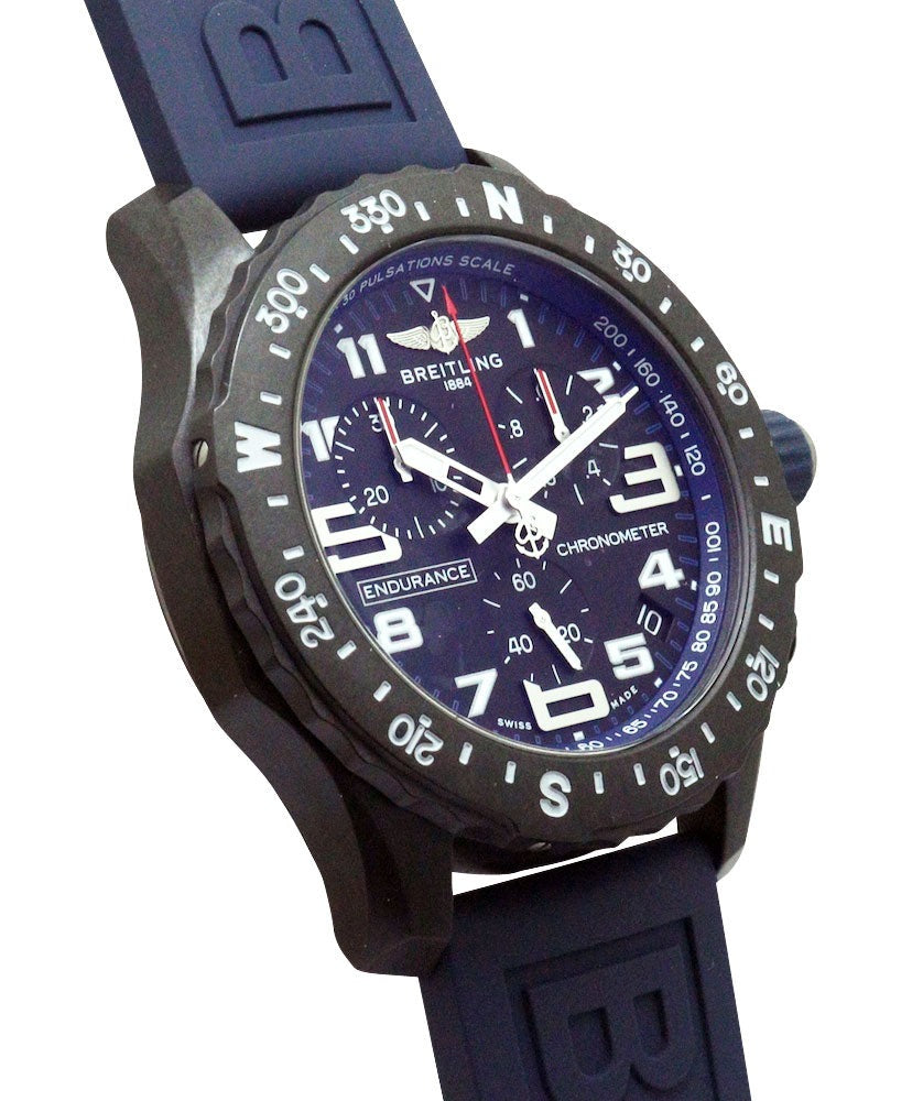 Breitling Endurance Pro Black Dial Blue Rubber Strap Watch for Men - X82310D51B1S1 Buy Now By Breitling
