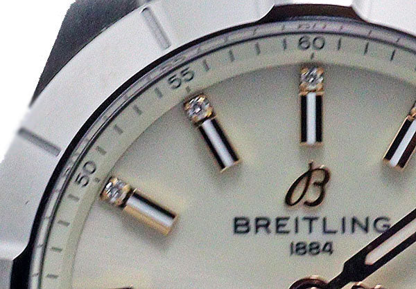 Breitling Chronomat 32 Diamonds White Dial Silver Steel Strap Watch for Women - A77310101A3A1 Buy Now By Breitling