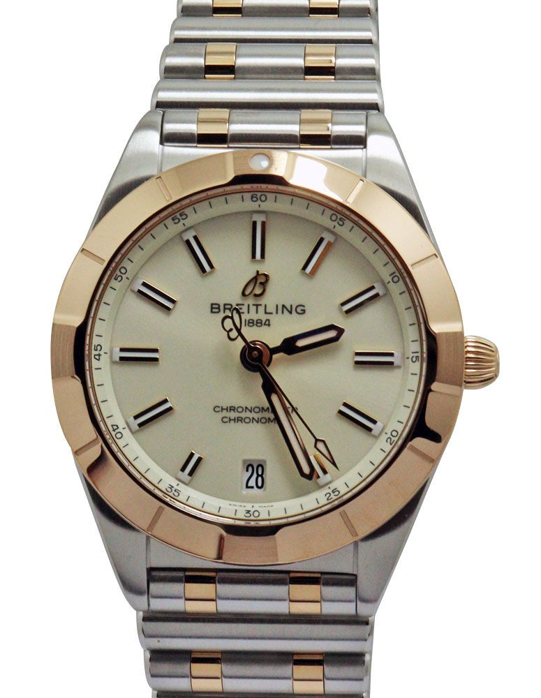 Breitling Chronomat 32 White Dial Two Tone Steel Strap Watch for Women - U77310101A1U1 Buy Now By Breitling