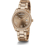 Guess Luna Diamonds Rose Gold Dial Rose Gold Steel Strap Watch for Women - GW0307L3 Buy Now By Guess